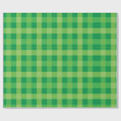 Groen Tartan Geruit geometrisch patroon Cadeaupapier (Vlak)