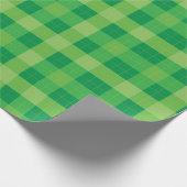 Groen Tartan Geruit geometrisch patroon Cadeaupapier (Hoek)