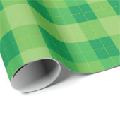 Groen Tartan Geruit geometrisch patroon Cadeaupapier (Rol Hoek)