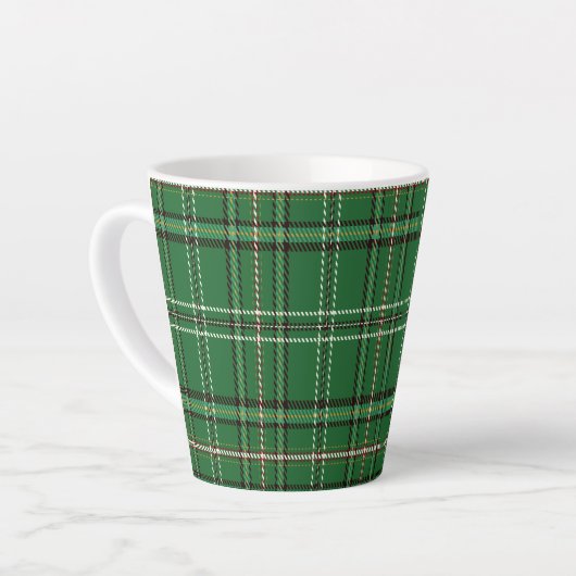Groen Tartan Latte Mok (Linkerhoek)