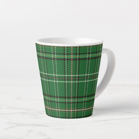 Groen Tartan Latte Mok (Rechterhoek)