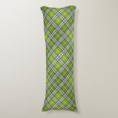 Groen Tartan Lichaamskussen (Voorkant Verticaal)