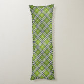 Groen Tartan Lichaamskussen (Achterkant (Verticaal))