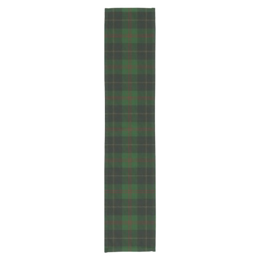 Groen Tartan Pset Scottish Pattern Korte Tafelloper (Voorkant)