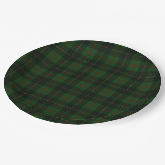 Groen Tartan Pset Scottish Pattern Papieren Bordje (Gekanteld)