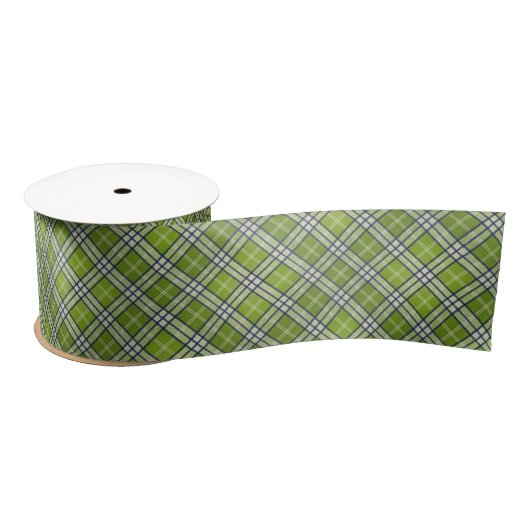 Groen Tartan Satijnen Lint (Spoel)