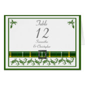 Groen tartan-tabelnummer (Voorkant Horizontaal)