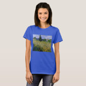 Groen tarweveld met cipres door Vincent van Gogh T-shirt (Voorkant volledig)
