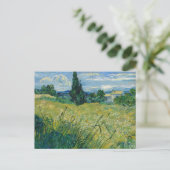 Groen tarweveld met cipres | Vincent van Gogh Briefkaart (Staand voorkant)
