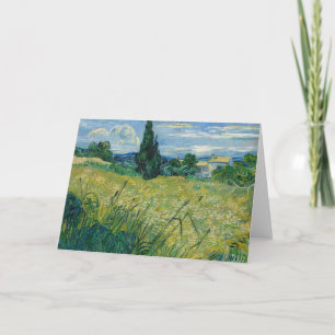 Groen tarweveld met cipres   Vincent van Gogh Kaart