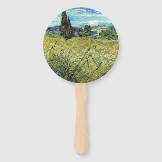 Groen tarweveld Vincent van Gogh     Handwaaier (Voorkant)