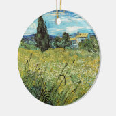 Groen tarweveld Vincent van Gogh Keramisch Ornament (Links)