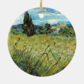 Groen tarweveld Vincent van Gogh Keramisch Ornament (Achterkant)