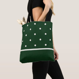 Groen Tas met Crème Stippen – Ideaal voor Feestdag