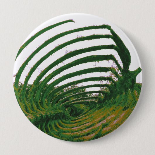 Groen Tattoo Ronde Button 4,0 Cm (Voorkant)