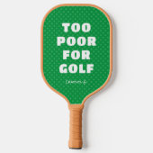 Groen Te Arm Voor Golf Met Naam Pickleball Paddle (Achterkant)