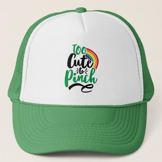 Groen Te stutten om St. Patrick's Day Grafisch te  Trucker Pet (Voorkant)
