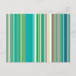 Groen Teal Strepenpatroon Briefkaart