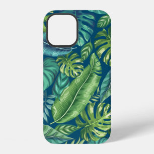 Groen & Teal Tropisch Palm Banaan Monstera Bladere iPhone 12 Hoesje