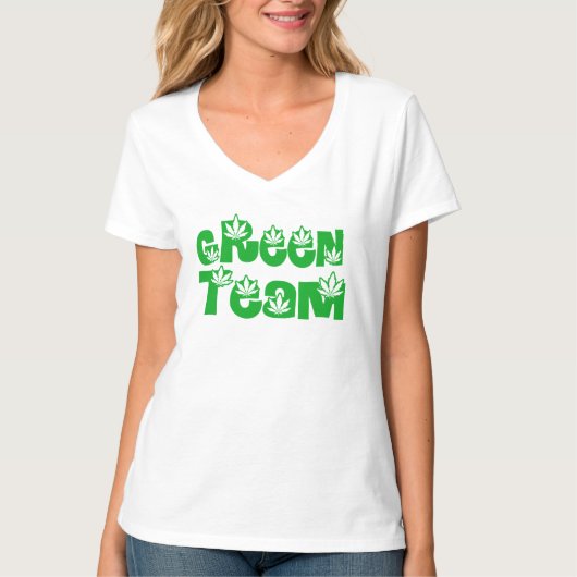 Groen Team Onkruid T-shirt - Pot Liefhebber Funny  (Voorkant)