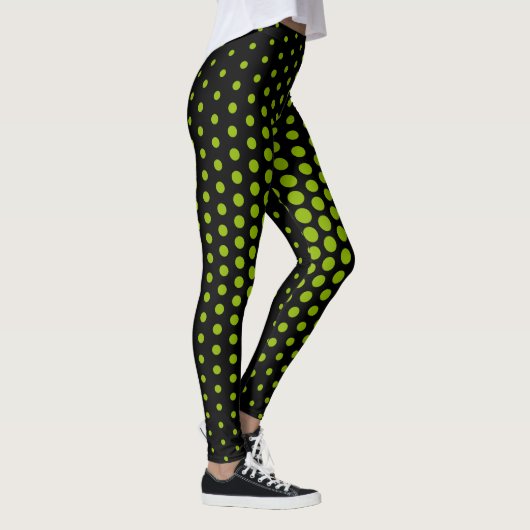 Groen Techno Dot Pattern Leggings (Rechts)