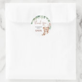 Groen Teddy Bear verjaardagsfeestje Ronde Sticker (Tas)