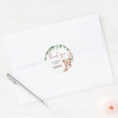 Groen Teddy Bear verjaardagsfeestje Ronde Sticker (Envelop)