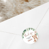 Groen Teddy Bear verjaardagsfeestje Ronde Sticker