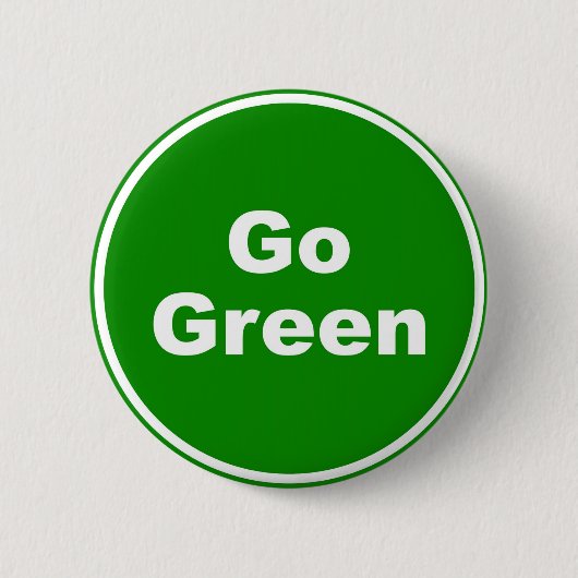 Groen teken ronde button 5,7 cm (Voorkant)
