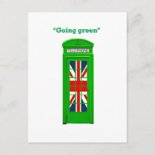 'Groen' telefoontoestel in Londen Briefkaart