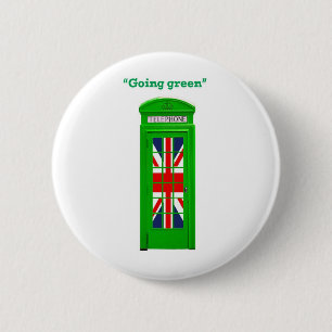 'Groen' telefoontoestel in Londen Ronde Button 5,7 Cm