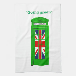 'Groen' telefoontoestel in Londen Theedoek