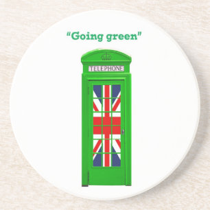 'Groen' telefoontoestel in Londen Zandsteen Onderzetter
