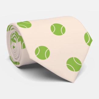 Groen Tennis Balls Cream Beige Color Stropdas