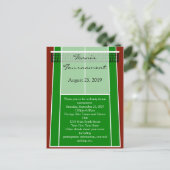 Groen Tennisbaan Ontwerp Uitnodiging Briefkaart (Staand voorkant)