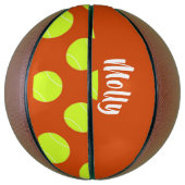 Groen tennisbal oranje patroon basketbal (Verticaal)