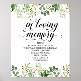 Groen Ter Herinnering Aan Onvergetelijke Personen  Poster