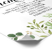 Groen 'Ter nagedachtenis' herdenkingsbord Poster (Hoek)