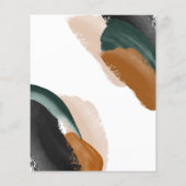 Groen terracotta waterverf baby shower flyer (Achterkant)