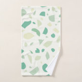 Groen terrazpatroon bad handdoek (Handdoek)