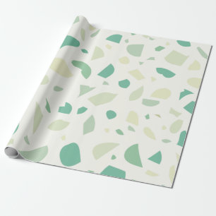 Groen terrazpatroon cadeaupapier