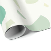 Groen terrazpatroon cadeaupapier (Rol Hoek)