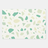 Groen terrazpatroon inpakpapier vel (Voorkant 3)