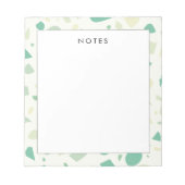 Groen terrazpatroon notitieblok (Voorkant)