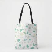 Groen terrazpatroon tote bag (Voorkant)