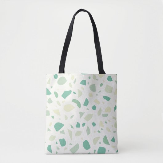Groen terrazpatroon tote bag (Voorkant)