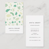 Groen terrazpatroon visitekaartje (Voorkant / Achterkant)