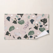 Groen Terrazzo Patroon Bad Handdoek (Handdoek)