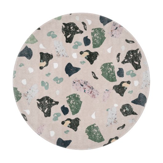 Groen Terrazzo Patroon Snijplank (Voorkant)