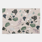 Groen Terrazzo Patroon Theedoek (Horizontaal)